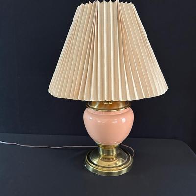 Pink & Brass Vintage Lamp