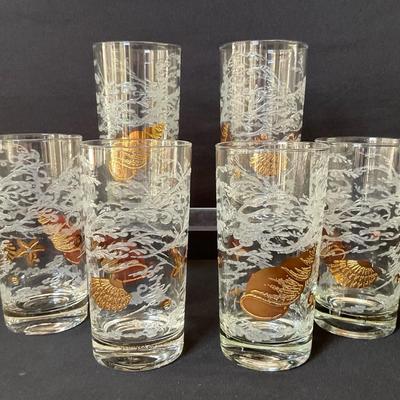 22K Gold Georges Briard Signed Sea Shell Glasses 