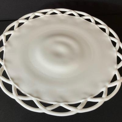 Vintage Milk Glass Cake Stand