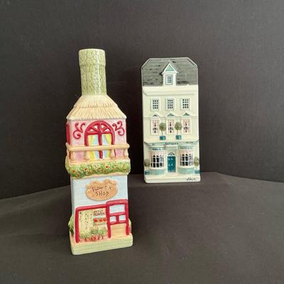 Pair of Hazel Ceramics Building Figurines