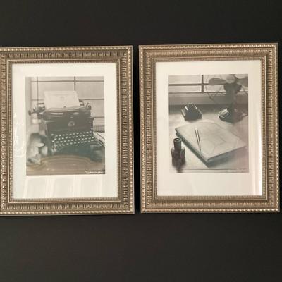 Pair of Sondra Wampler Vintage Office Prints