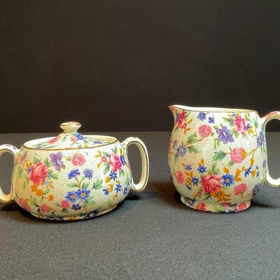 Vintage Royal Winton Grimwades Creamer & Sugar Bowl Set