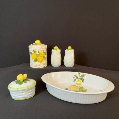 collection of Assorted kitchenware featuring a lemon motif