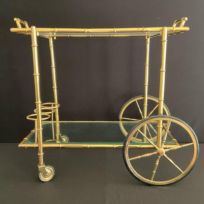 Brass & Glass Bar Cart