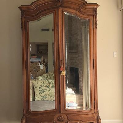 Antique Mirrored Armoire