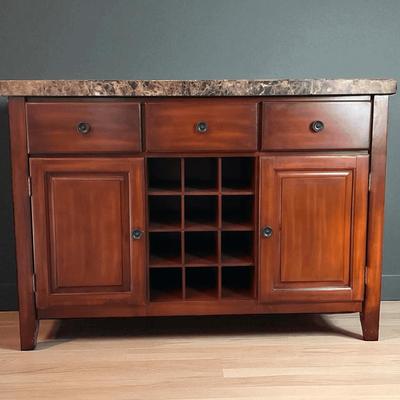 Marble Top Bar Cabinet