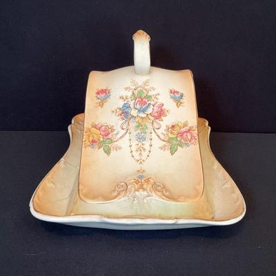 Vintage Crown Devon Cover Dish For Butter/Cheese