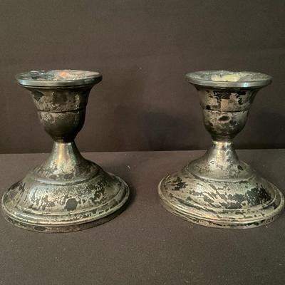 Fisher Weighted Sterling Candle Holders 