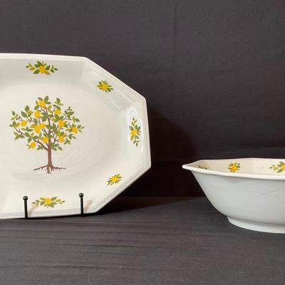 Johnson Bros England Ironstone Lemon Tree Serving Pieces