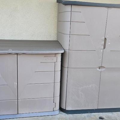 Plastic storage sheds $95 each.  Ask to see in back yard
