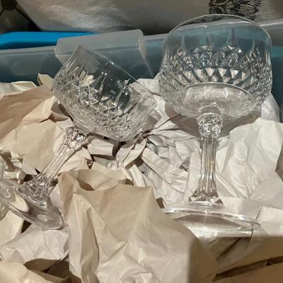 Sale Photo Thumbnail #22: Cristal d'Arque Longchamp wine glasses (11)