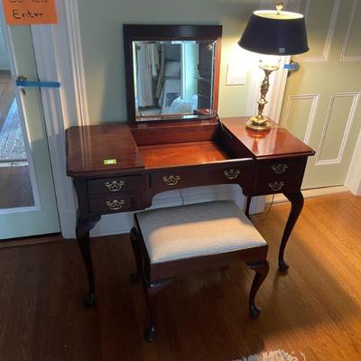 Vanity with bench