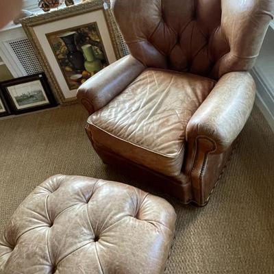 Club chair with ottooman