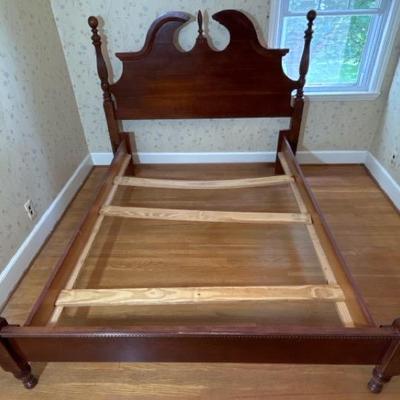 Vintage Mahogany Four-Poster Bed Frame