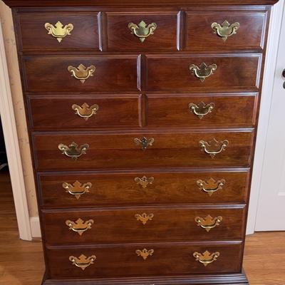 Traditional Mahogany Highboy Chest