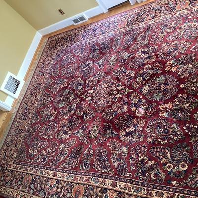 Traditional Persian-Style Area Rug – Red Floral Pattern