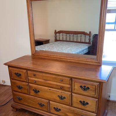 Vintage Maplewood Dresser with Mirror