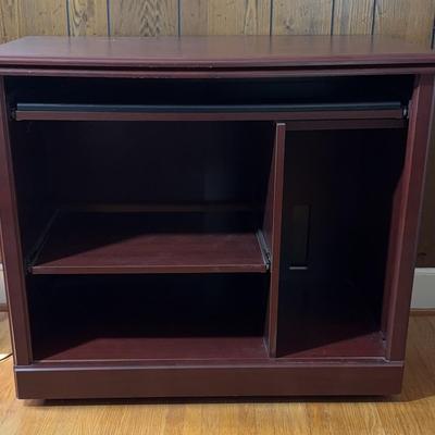 Mahogany Finish Media Cabinet