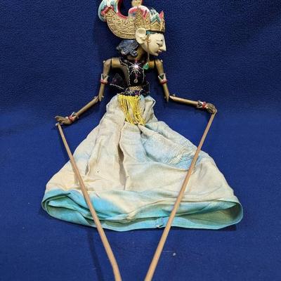 Vintage Indonesian Wayang Golek Wooden Marionette Puppet