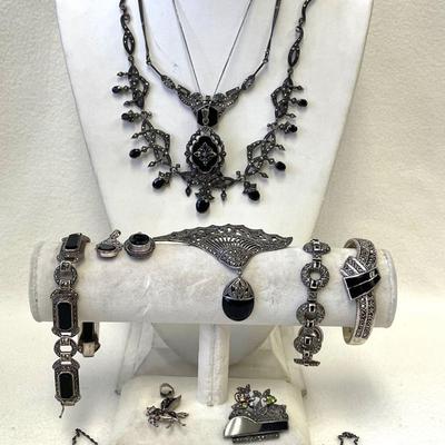 Sterling Silver Tourmaline Onyx Jewelry