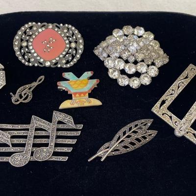 Some Sterling Silver, Antique and Vintage Brooches 