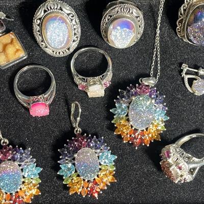 Sterling Silver Druzy Jewelry