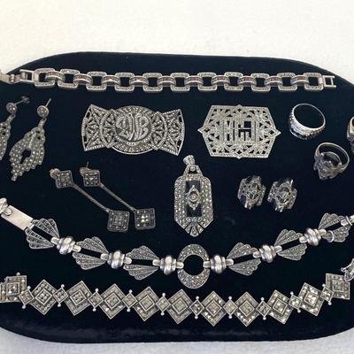 Sterling Silver Art Deco Style Jewerly 