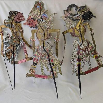 Hand-Painted Indonesian Wayang Kulit Puppets (3)