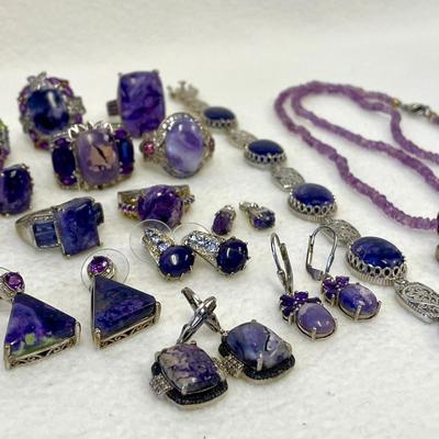 Sterling Silver Charolite Jewelry