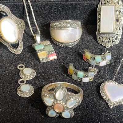 Sterling Silver Mother Of Pearl Jewelry