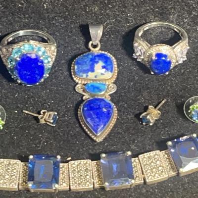 Sterling Silver Deep Blue Jewelry