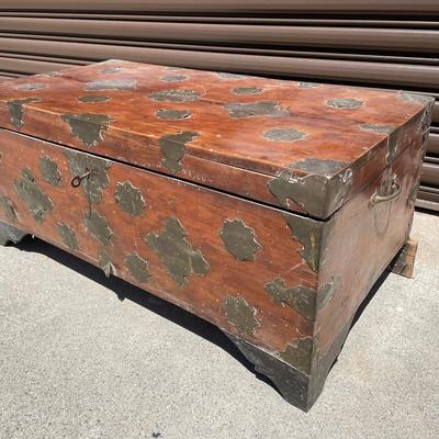 Vintage Indonesian Teak Wood Trunk