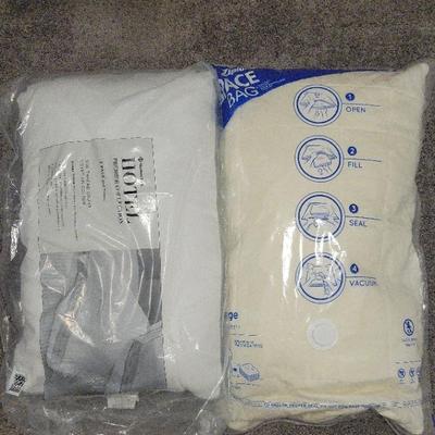 Pillows with Ziploc Vacuum Space Bag