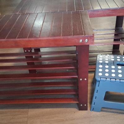 2 Entry Storage Benches And Step Stool