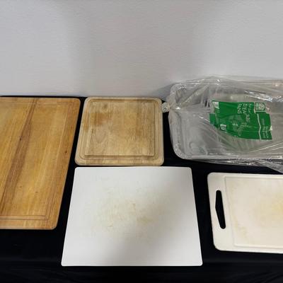 Set Of Cutting Boards And Steamable Pans 
