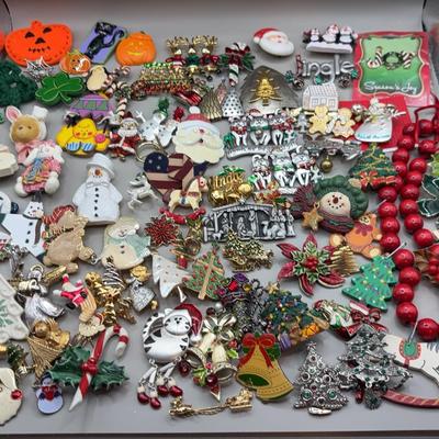 Holiday Pins, Mostly Christmas, Plus Other Holidays