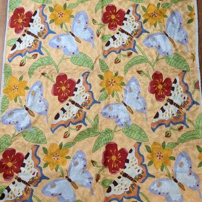 Heavy Tapestry With Butterfly Pattern