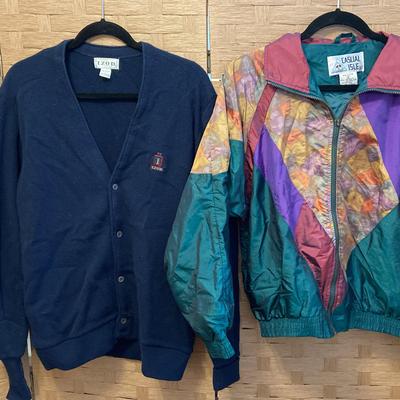Casual Isle Wind Breaker (Petite Small) & Izod Sweater (Large)