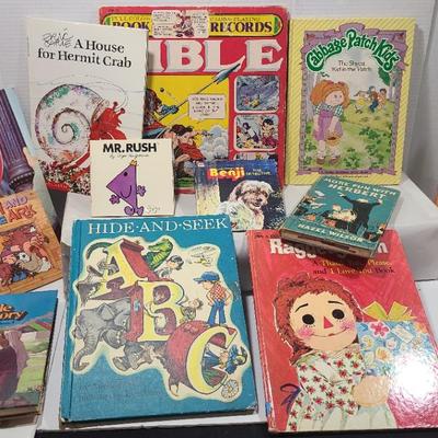 Vintage Children's Books - Cabbage Patch, Mr. Men, Winnie The Poo, Bibles, Benji, Etc