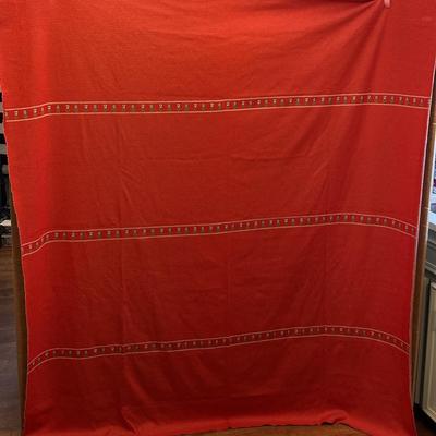 Vintage Polyester Floral Tablecloth (74”x65”)