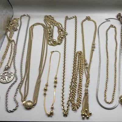 Gold Toned Chain Necklaces 