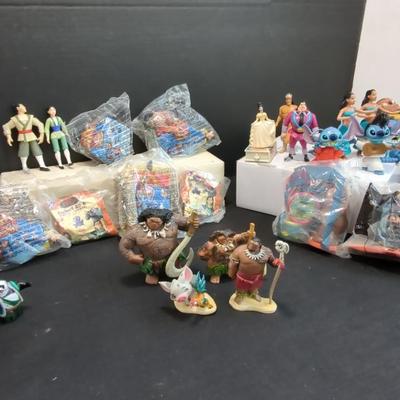 Figurines From Mulan Kung Fu Panda Moana Maui Lilo & Stitch, Pocahontas 