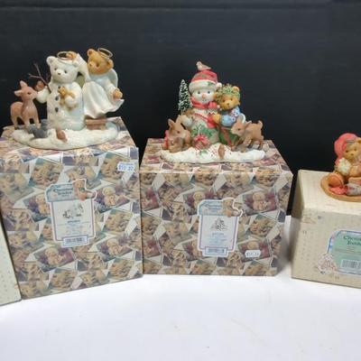Cherished Teddies: Santa Angela Store And Ginger All Christmas Scenes Christmas Bears