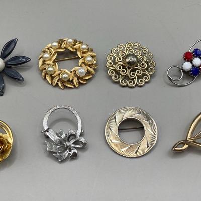Gold Toned Brooches 