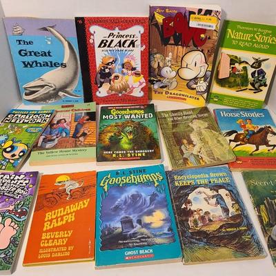 Kids' Paperbacks: Captain Underpants, Encyclopedia Brown, Beverly Cleary, Goosebumps Etc