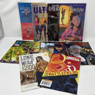 Comic Books- Helix, Dynamite, Harrier, Defiant Comics: Nemesister, Bloody Mary, Lone Wolf 2100