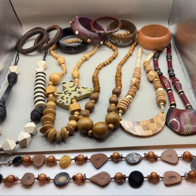 Wooden Bracelets and Necklaces