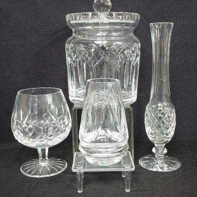 Set of 4 Waterford Crystal Pieces – Assorted Cut Glass Designs