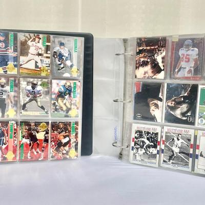 Two Binders Of Preserved Sports Trading Cards Approximately 50+