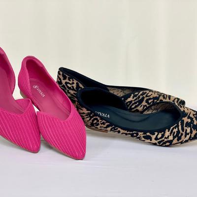 LIKE NEW w/Boxes Pointed Toe Flats By VIVAIA (sz 8.5/EU 39.5)